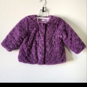 Little me jacket reversible purple coat